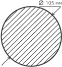 Круг нержавеющий (пруток) 105 мм.  14Х17Н2 горячекатаный, матовый