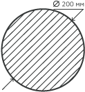 Круг нержавеющий (пруток) 200 мм.  20Х13 горячекатаный, матовый