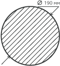 Круг нержавеющий (пруток) 190 мм.  20Х13 горячекатаный, матовый