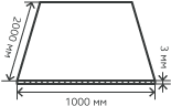 Лист нержавеющий  3х1000х2000 мм.  40Х13 холоднокатаный,  матовый