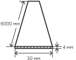 Полоса нержавеющая 30х4х6000 мм.  AISI 304 (08Х18Н10) горячекатаная,  матовая,  калиброванная