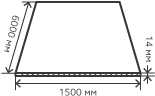 Лист нержавеющий  14х1500х6000 мм.  40Х13 горячекатаный,  матовый
