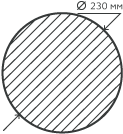 Круг нержавеющий (пруток) 230 мм.  12Х18Н10Т горячекатаный, матовый