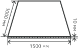 Лист нержавеющий  10х1500х1000 мм.  AISI310S (10Х23Н18) горячекатаный,  матовый